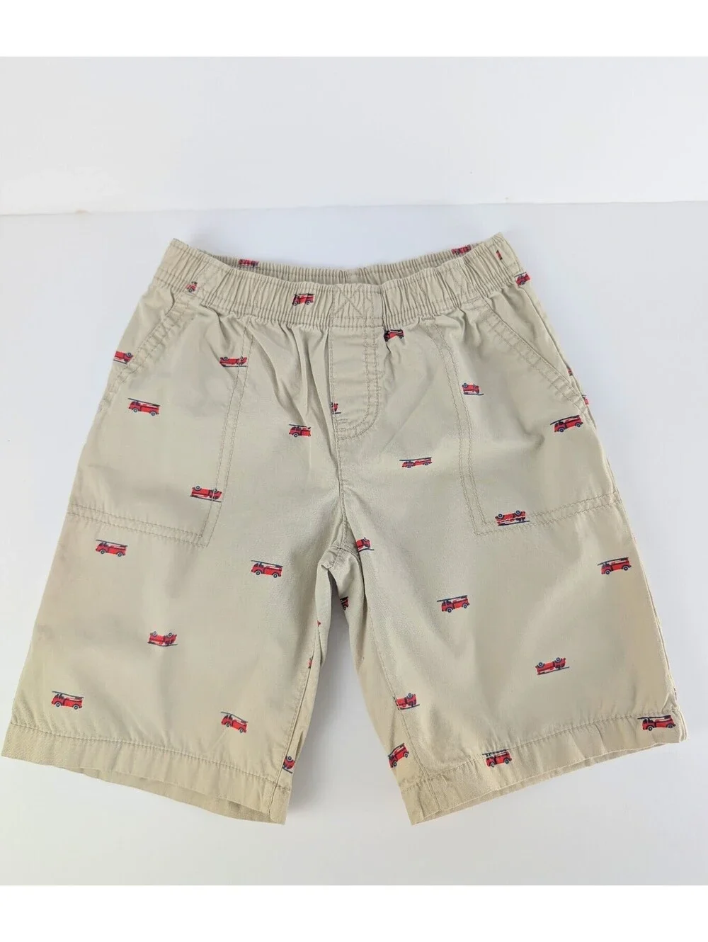Carter's Boys Firetruck Elastic Waistband Shorts (Size: 5T)